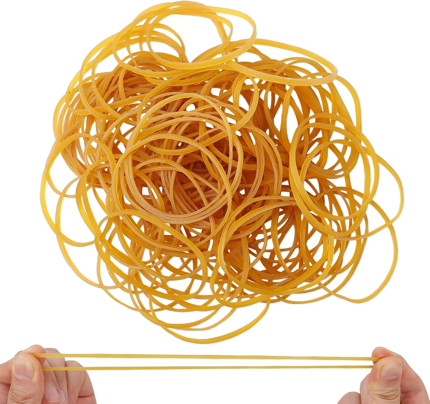 120 Pieces Heavy-duty Rubber Bands, Large Latex Rubber Bands, Thick Elastic Rubber Wrapping Bands for Office Tie Up Garbage Bag Notebook File Packing (Yellow 3.8in Long)