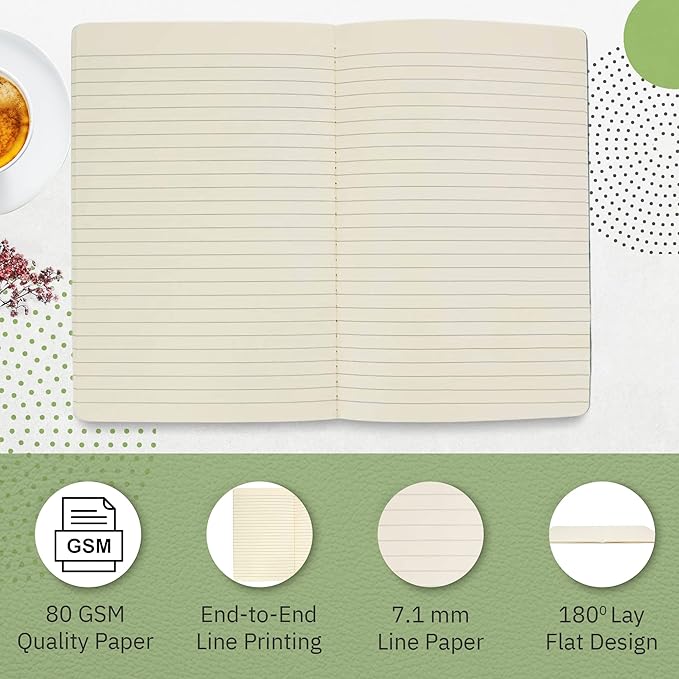 Simply Genius A5 Notebooks for Work, Travel, Business, School & More - College Ruled Notebook - Softcover Journals for Women & Men - Lined Note Books with 92 pages, 5.5" x 8.3" (Wine, 6 pack)