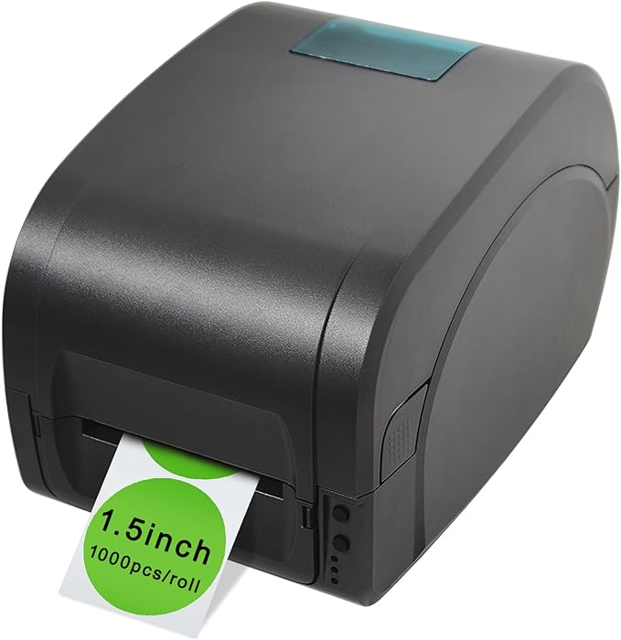 Hybsk 1.5 inch Circle Color Direct Thermal Stickers Shipping Labels for Barcodes,Name Tag,DIY Logo Design,Inventory– Compatible with Zebra,Rollo,Munbyn,and More-1000 pcs (1.5 inch,Green)