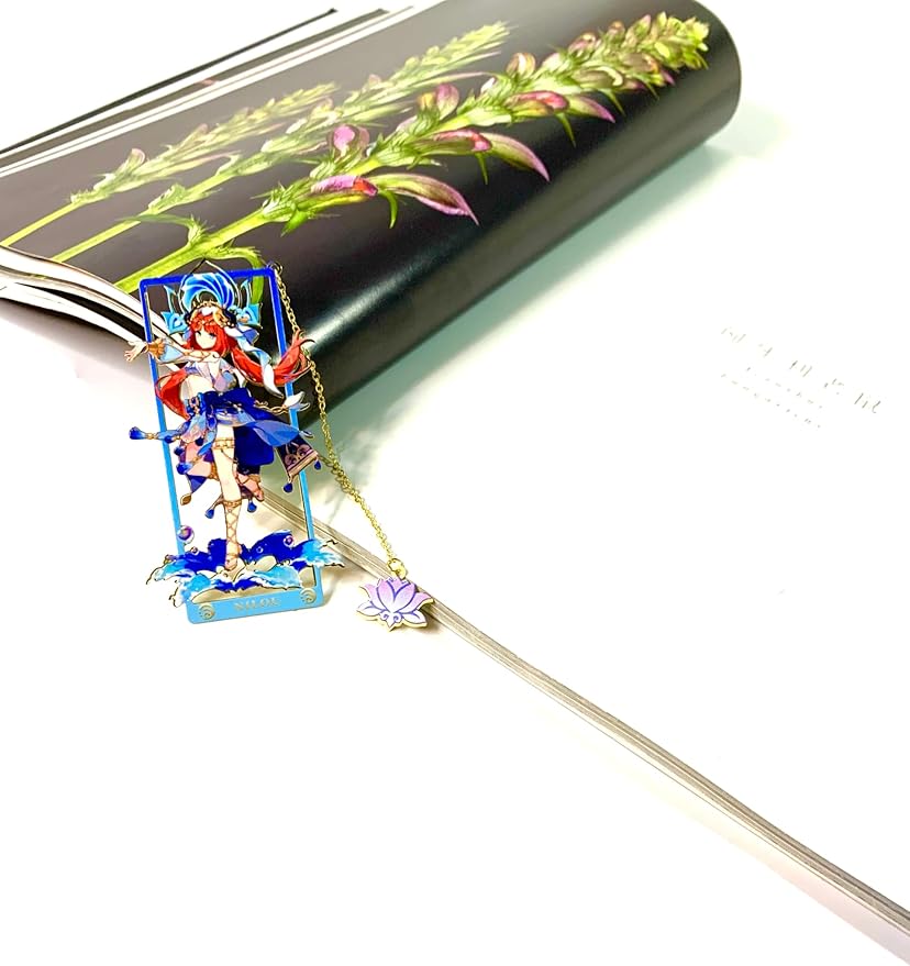 Metal Bookmarks - Genshin Impact Nilou Brass Bookmarks with 3D Display Box for Women Men Sisters Friends - Ideal Birthday Gifts for Book Lovers