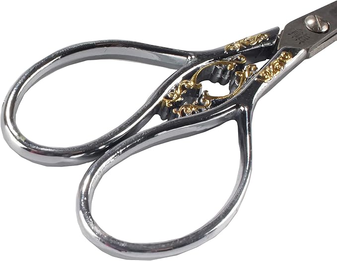 JubileeYarn Scrollwork Embroidery Craft Scissors - Silver - 1 Scissor