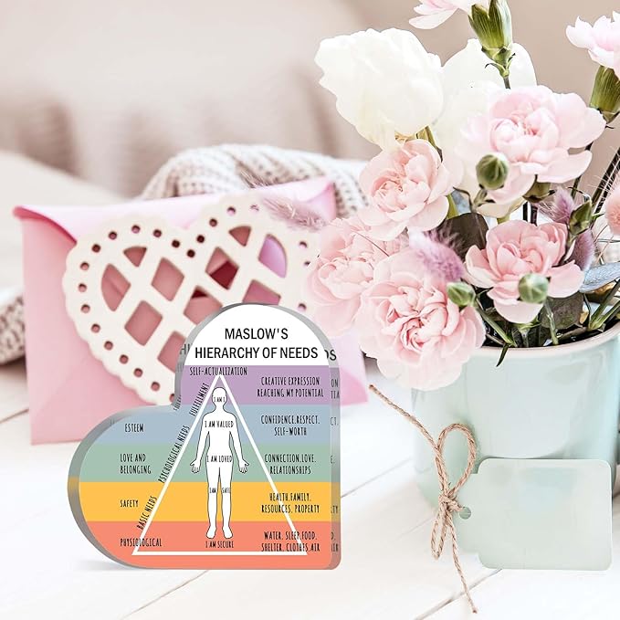 Mental Health Decor, Psychotherapy Affirmations Office Heart Acrylic Sign, School Counselor Sign, Therapy Anxiety, Mental Health Awareness Gifts for School Home Tabletop Therapy Office Decor