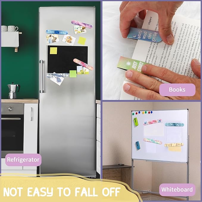 Magnetic Bookmarks, Kaluofan 30PCS Inspirational Bookmarks, Bookmarks for Women, Bookmarks for Kids, Double Sided Magnet Book Markers Page Clip for Students Teachers Reading Supplies