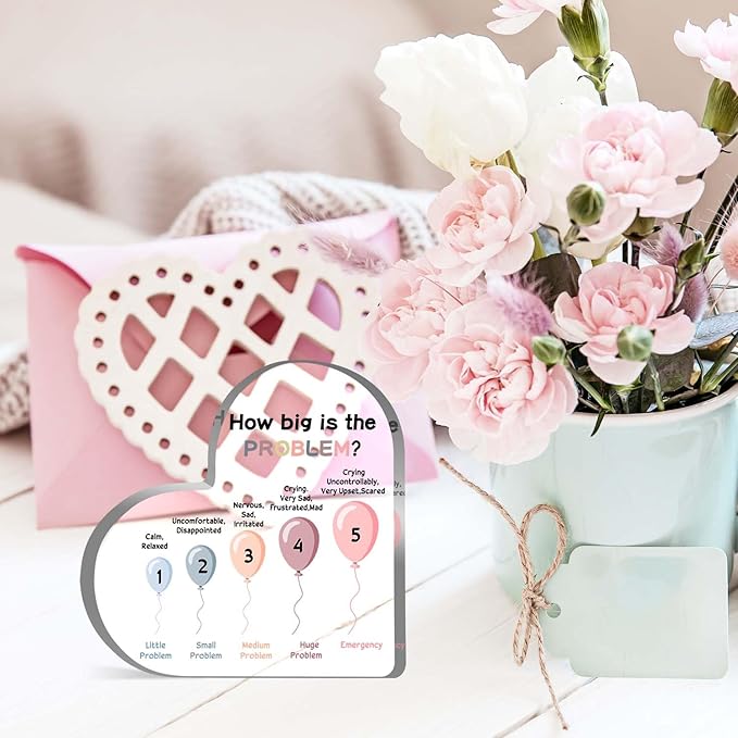 Mental Health Decor, Psychotherapy Affirmations Heart Acrylic Sign, Therapy Anxiety Decor Sign, School Counselor Sign, Mental Health Gifts for Social Worker Classroom School Counseling Therapist