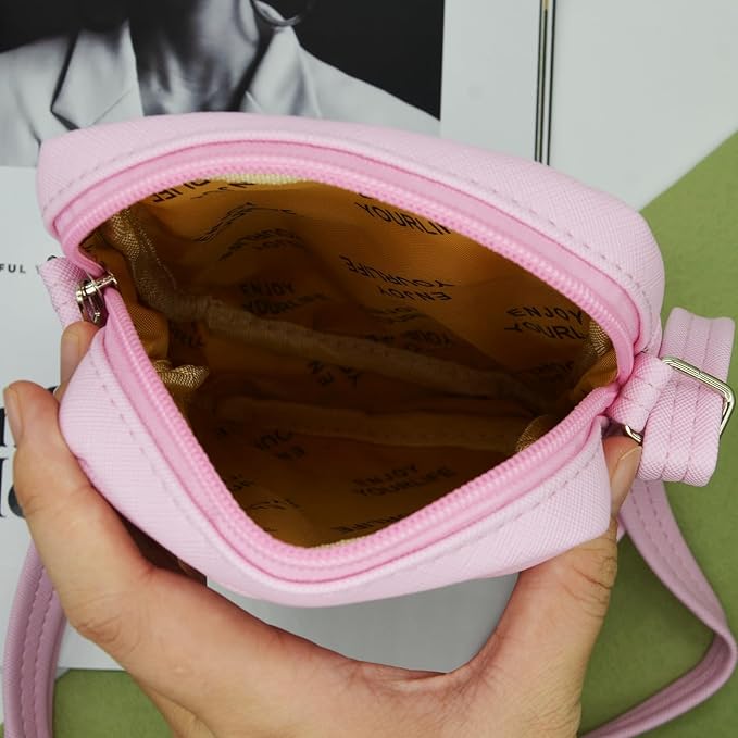 Cute Kitty Cat Crossbody Bag with Adjustable Shoulder Strap and Bracelet Charm, Kawaii Handbag with Zipper, Cat Wallet Purse Shoulder Bag Coin Pouch Accessories for Women Girls