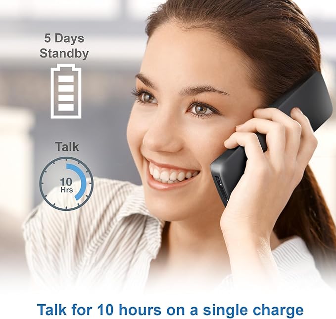 AT&T GL2101-2 DECT 6.0 2-Handset Cordless Home Phone with Call Block, Caller ID, Full-Duplex Handset Speakerphone, 2" White Backlit Display, Lighted Keypad (Graphite & Black)