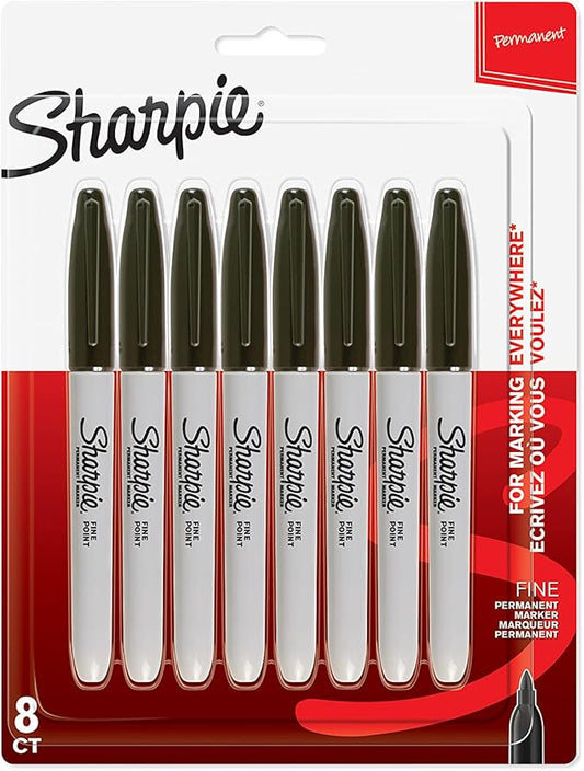 Sharpie Fine Tip Permanent Marker - Black (Pack of 8)