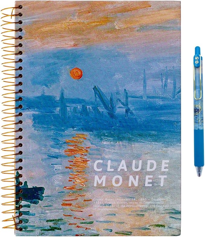Van Gogh Notebook Hardcover Spiral Notebook Art Journal 10.6" x 7.3" 300 Pages Spiral Wide Ruled Notebook, Notebooks for Work,Gifts,Office,School
