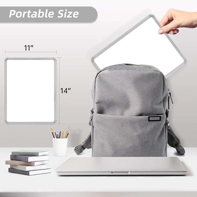 VUSIGN Small White Board Dry Erase, 14'' x 11'' Magnetic Dry Erase Board, Mini Whiteboard with Markers for Kids, Students, Fridge, Wall, Locker