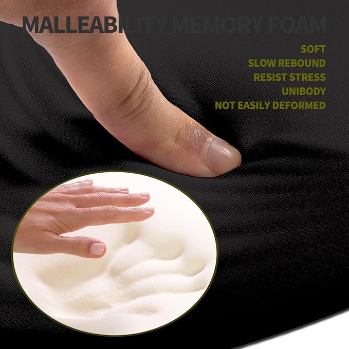 Hokafenle Ergonomic Mouse Pad Wrist Support, Terraced Slope Carpal Tunnel Wrist Pad for Mouse with Unibody Memory Foam, Wrist Rest Pain Relief Mousepad (Dark Night, 11.8x7.9 in)