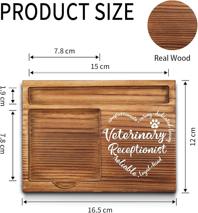 Veterinary Receptionist Gifts, Veterinary Receptionist Appreciation Gifts, Thank You Vet Receptionist Gifts for Vet Secretary, Vet Front Office Desk Self-Stick Note Pad Holders GSH10