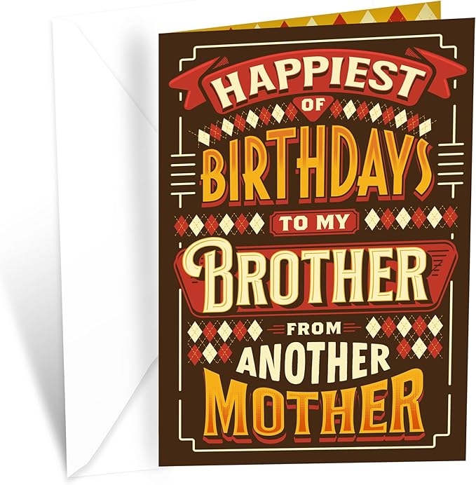 Prime Greetings Brother In Law Birthday Card, Made in America, Eco-Friendly, Thick Card Stock with Premium Envelope 5in x 7.75in, Packaged in Protective Mailer