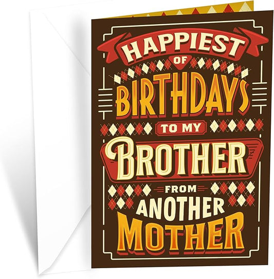 Prime Greetings Brother In Law Birthday Card, Made in America, Eco-Friendly, Thick Card Stock with Premium Envelope 5in x 7.75in, Packaged in Protective Mailer