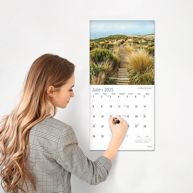 RED EMBER Untamed & Beautiful Pathways 2025 Wall Calendar 12 Month | 12" x 24" Open | Thick & Sturdy Paper | Giftable | Calendar 2025