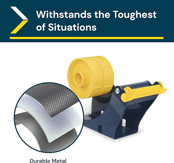EXCELL Multi Roll Tape Dispenser Holder with Cutter: Durable Metal Construction, Cutting Angle Range, Anti-Rust Blade. Adjustable Tension for Perfect Tape Application. (2 Inch)