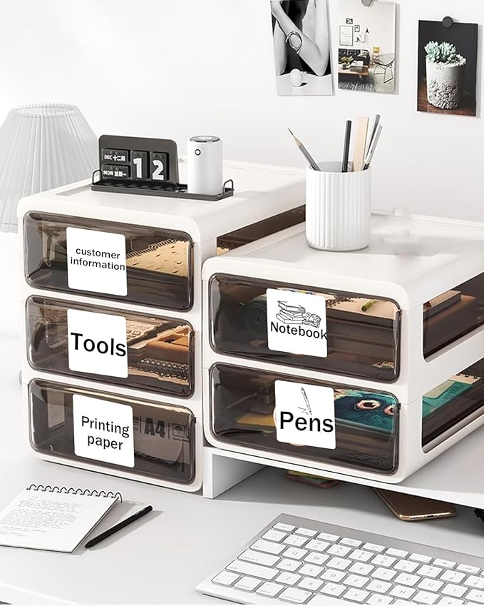 2inch Square Thermal Labels Self-Adhesive, 140 Sheets/Roll Printer Labels for Business and Home, Thermal Sticker for/Shipping/Packaging/DIY Logo Design/Thanks Card/Inventory