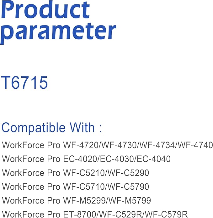 EASYPRINT (2-Pack) Compatible T6715 T6716 Ink Maintenance Box Replacement for Epson Workforce Pro F-4720 WF-4730 WF-4734 WF-4740 EC-4020 EC-4030 EC-4040 WF-C5210 WF-C5290 Printer