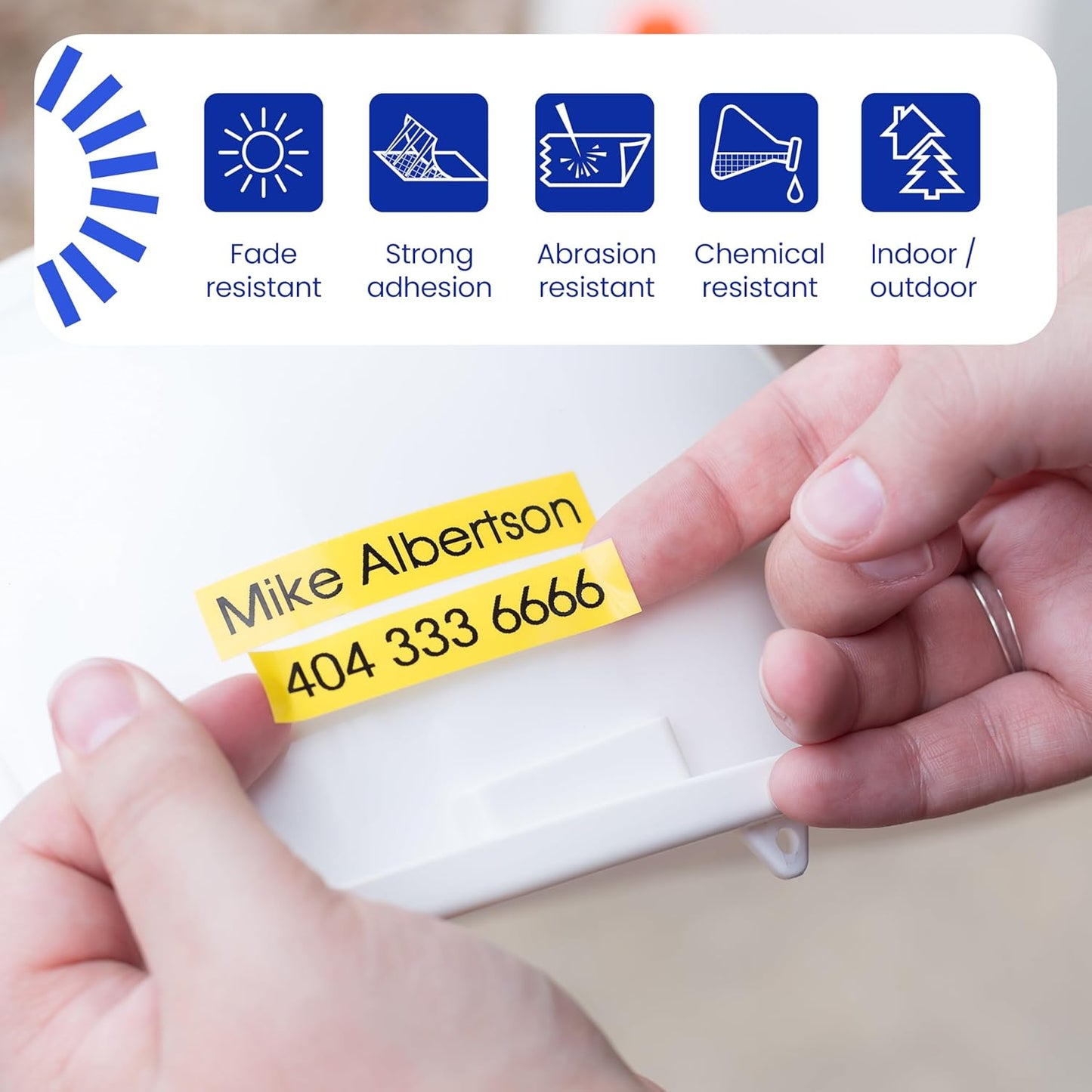 Brother Genuine P-Touch TZe Black Print on White Label Tape (TZeS231), Strong Adhesive Laminated, ~1/2in x 26.2ft (12mm x 8m), for Select P-Touch Label Makers, Water-Resistant, Extra Strength