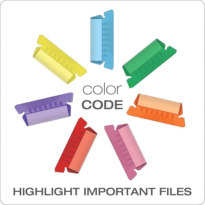 Pendaflex Hanging Folder Tabs, 2", Clear Pink, 25 Tabs and Inserts per Pack (42 PIN)