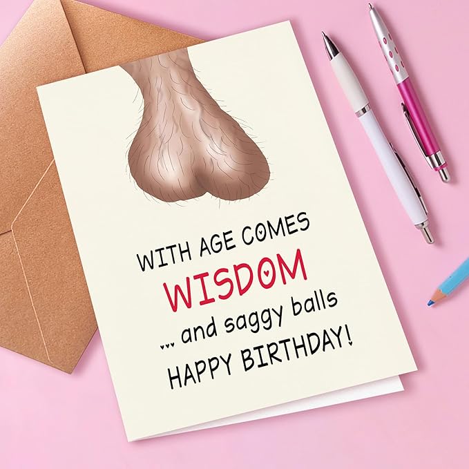 Funny Rude Adult Themed Perfect for Birthdays, Funny Anniversary Card for Husband and Boyfriend, Witty Joke Best Wishes Celebration Card, Perfect for Friends, Family, Spouse