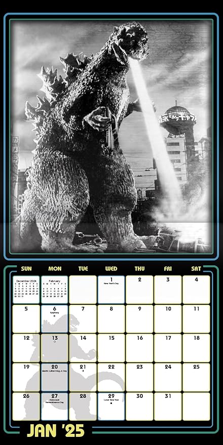 2025 Godzilla - Classic Wall Calendar & Magnetic Frame