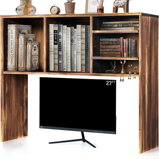 Wood Dorm Desk Bookshelf Organizer, Desktop Bookshelf, Desk Book Organizer, Desk Organizer for Home Office Dorm, Brown, Office Products,Desktop Shelves & Office Shelves,Shelf,Desktop Bookshelf