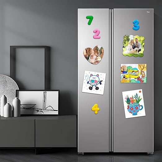 Non Adhesive Magnetic Sheets,5''x7'' 6PCS,Plain Magnets Sheets,Flexible Magnetic Sheets for Craft&Dies Storage,Making Fridge Magnets,Flexible,Adhesive,Printable Magnet Sheets