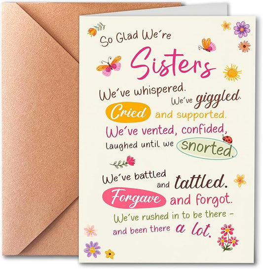 Funny Birthday Card for Women, I Am Your Sister, A Laugh-Out-Loud Gift, Suitable for Friendship Day and Congratulations, Perfect for Celebrating A Special Sister
