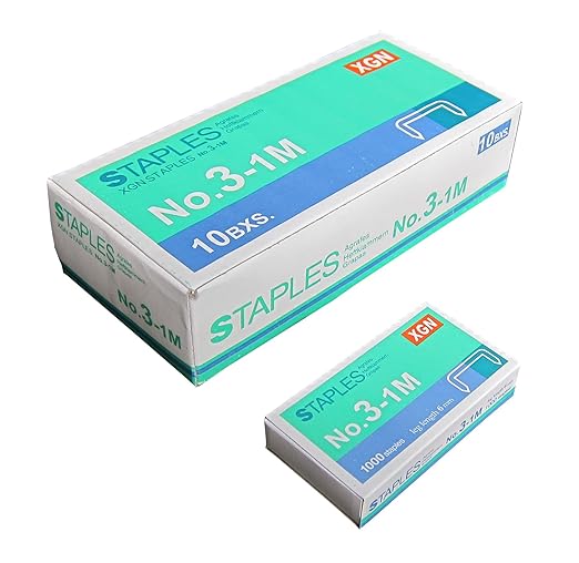 Desktop Staples No.3-1M (24/6), Galvanised Staples 24/6 Type, 1/4" Staples (10000PCS Staples)