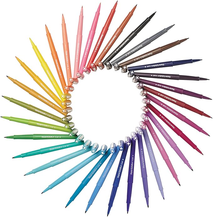 Paper Mate 2027070 1.1 mm Medium Tip Flair Pen - Navy Blue (Pack of 4)