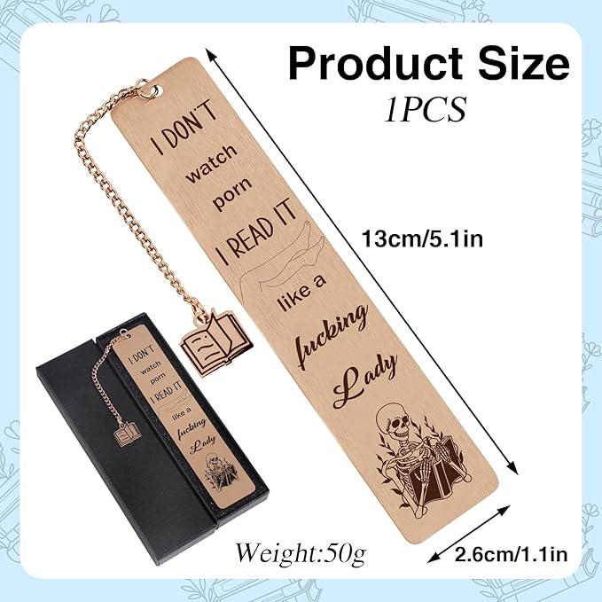 Funny Smutty Bookmarks Gifts - Rose Gold Funny Gifts for Women Book Marks for Reading Women Spicy Unique Gifts for Friends Dark Romance Bookmarks Birthday Thanksgiving Christmas Gifts