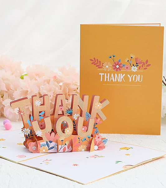Thank You Pop Up Card, 3D Popup Thank You Gift Cards, Teacher Appreciation Card Thanks Giving Card for Parents, Friends, Colleague, Doctor