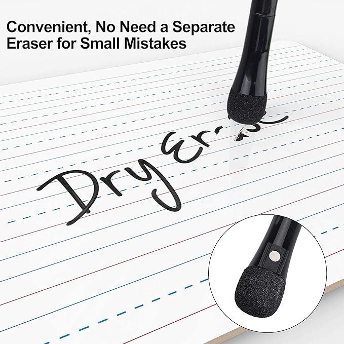 Magnetic Dry Erase Markers, (8 Pack) Dealkits Low Odor White Board Markers Whiteboard Markers with Erasers for Kids Teacher Supplies for Classroom Work on White Board, Calender, Fine Tip Point