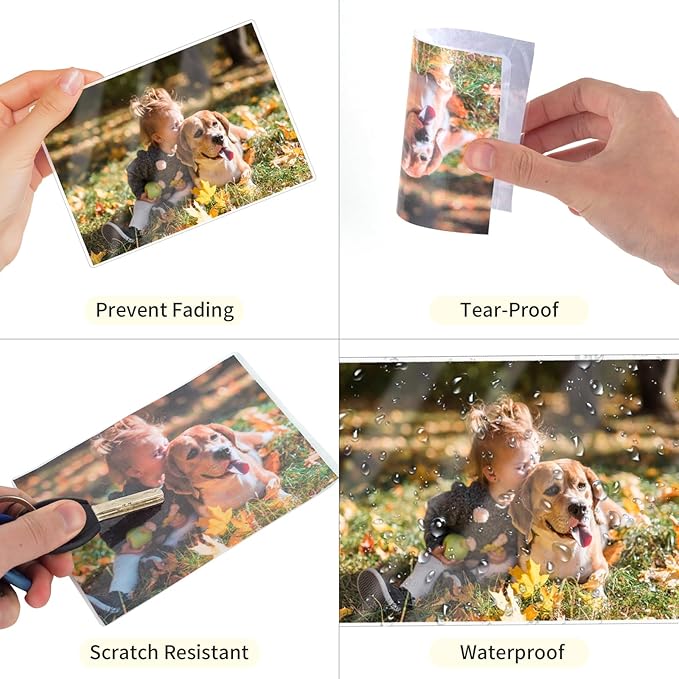 Index Card Laminating Pouches 3x5 File Card Laminating Pouches Lamination Pouches Recipe Card Laminating Pouches for Work Permits Pass Cards Student ID Cards (500, 3mil)