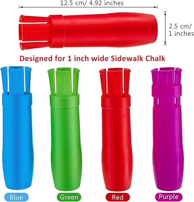 Sidewalk Chalk Holders Railroad Chalk Holder Jumbo Plastic Adjustable Clip for Kids Teachers Students Office or Classroom(5 Pieces)