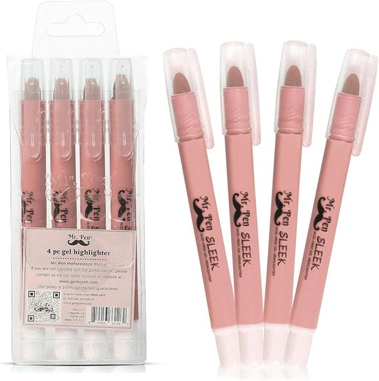 Mr. Pen- Gel Highlighter, 4 Pack, Bible Highlighters No Bleed, No Bleed Highlighters, Bible Highlighter, Bible Markers, Gel Highlighters for Bibles, Highlighter