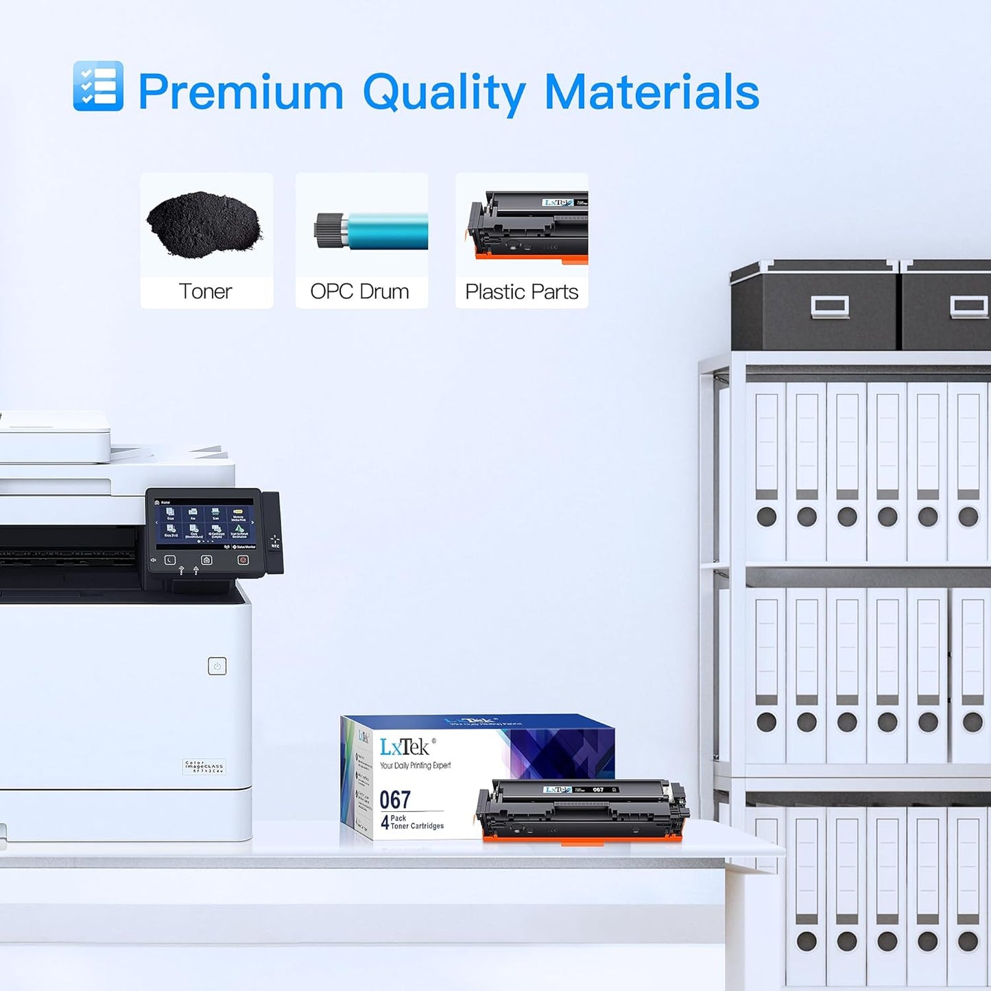 LxTek 067 Toner Cartridge Set | Replacement for Canon 067 067H for Canon imageCLASS LBP633Cdw LBP632Cdw MF653Cdw MF654Cdw MF656Cdw Printer