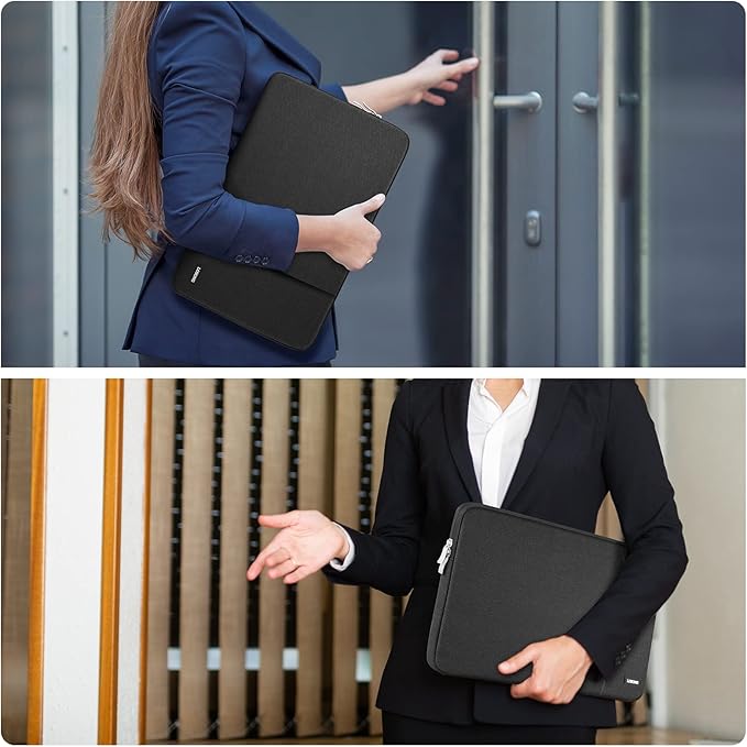 18.5 Inch Portable Monitor Case, Losong Protective Carrying Sleeve for Most 18-18.5" Portable Monitors,Water Resistant Laptop Display Bag with Accessory Pocket, Size-17.7"x11.2" Black