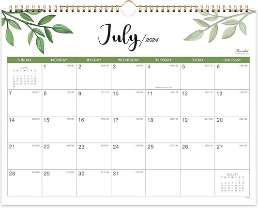 Wall Calendar 2024-2026 - 24 Months Wall Calendar 2024-2026, JULY 2024 - JUNE 2026, 14.8'' x 11.5'', Large Blocks with Julian Dates
