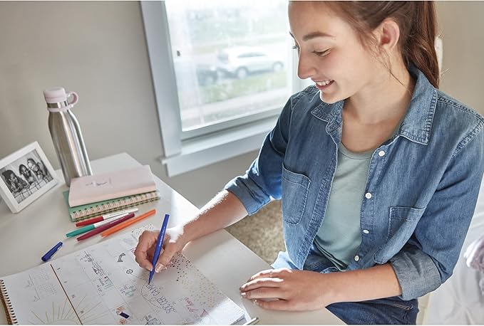 Paper Mate® Flair® Porous-Point Pens, Medium Point, 1.0 mm, Assorted Ink Colors, Pack Of 4 Pens