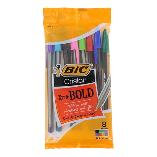 BIC Usa Inc BICMSBAP81 19627 Cristal Xtra Bold Pack Of 8