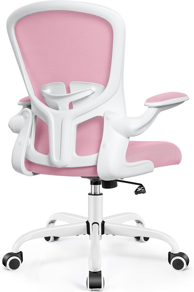 FelixKing Office Chair, Ergonomic Desk Chairs with Wheels Home Mesh Chair Adjustable Lumbar Support and Height, Ergo Chair for Working Gaming Use (Pink)