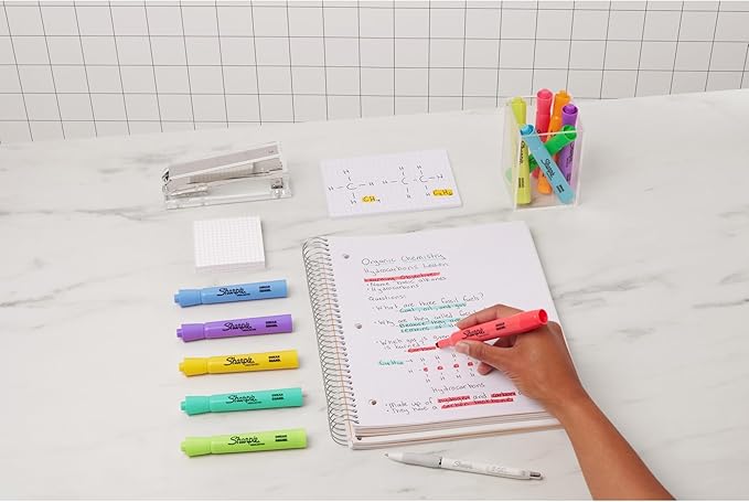 Sharpie Tank Style Highlighters, Chisel Tip Fluorescent Highlighter Marker Set, Office And Teacher Supplies, Assorted, 12 Count