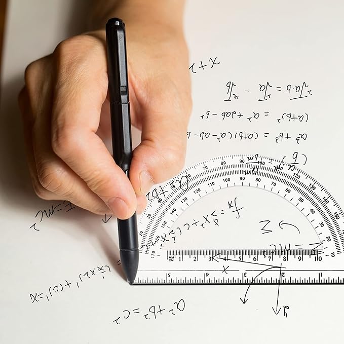 30PCS Clear Plastic Student Math Protractor 6-Inch Long 180 Degree for Angle Measurement