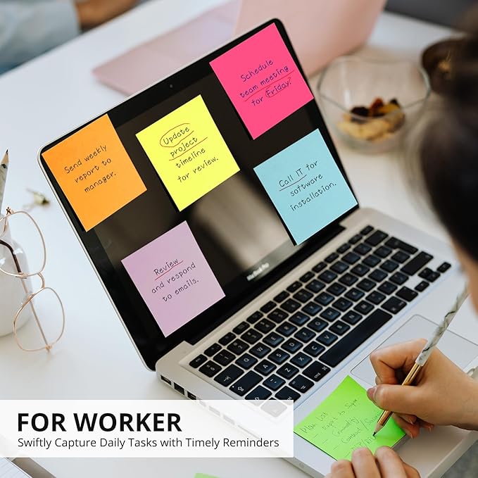 Sticky Notes, 12 Pads, 3x3 inches, Morandi Self-Stick Note Pads, Perfect for Office, Study, and Daily Life Organization - Morandi