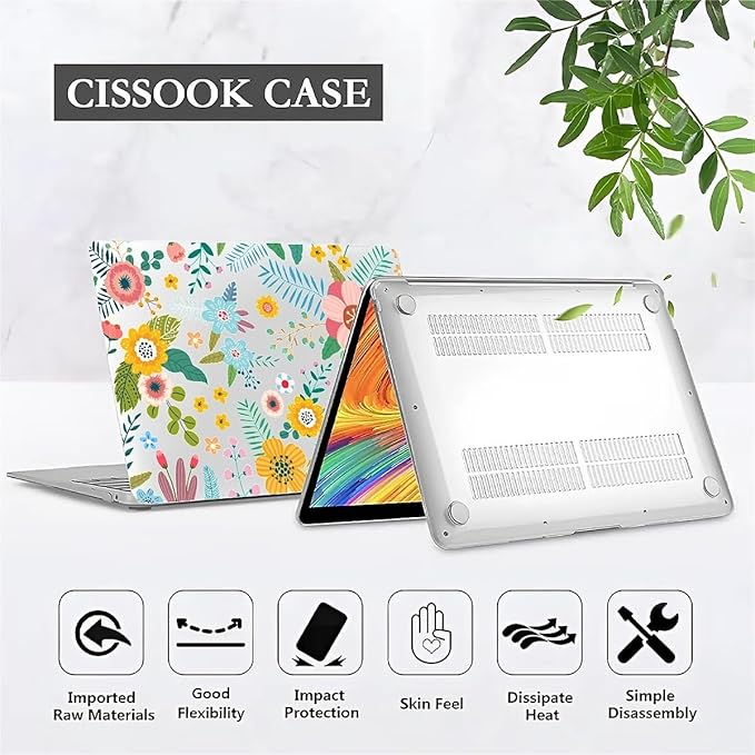 Compatible with 13.3 Inch MacBook Retina A1425/A1502, Abstract Flower Hard Plastic Shell Cover Case