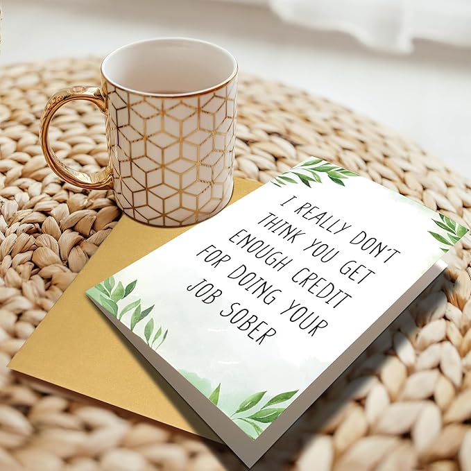 Chenive Funny Retirement Card for Boss, Coworker Leaving, or Boss's Day - 8 x 5.3 Inch with Envelope