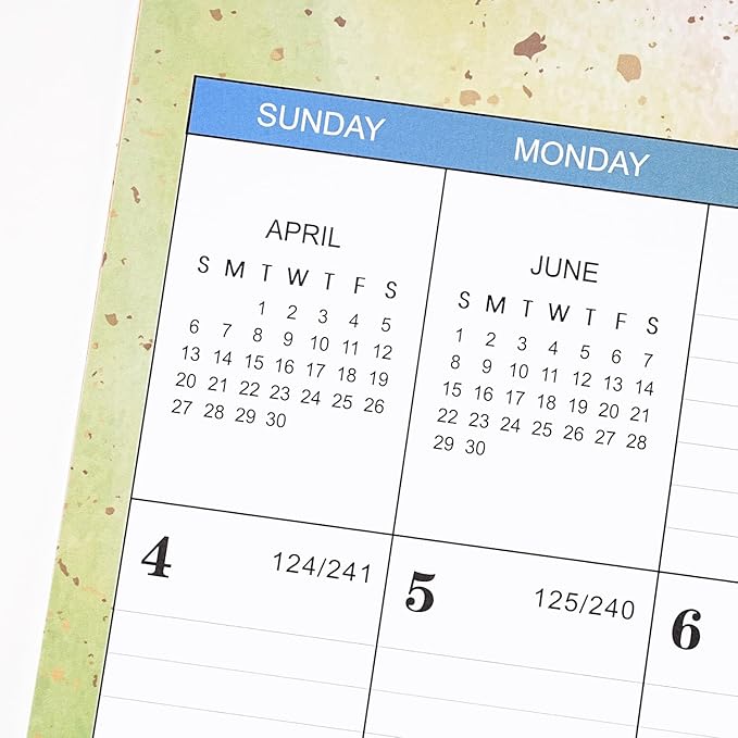 2025 Wall Calendar - Wall Calendar 2025, 12" x 17", Jan.2025 - Dec.2025, 2025 Calendar with 12 Months, Twin-Wire Binding + Hanging Hook + Large Ruled Blocks with Julian Dates