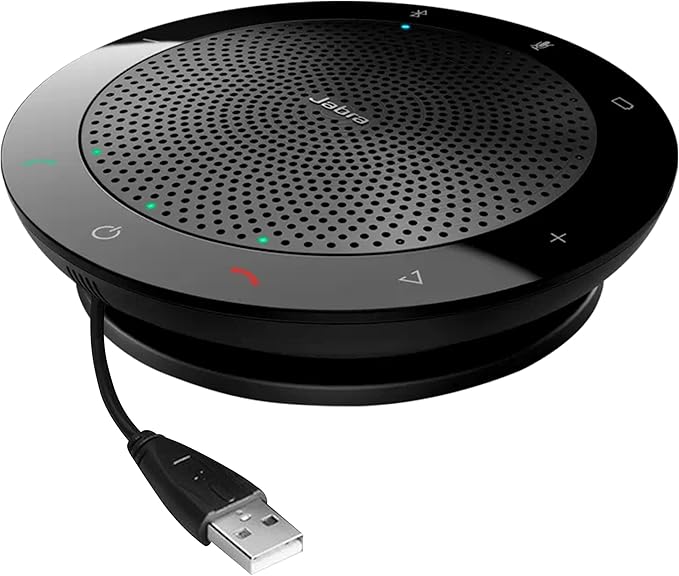 Jabra Speak 510 UC - Portable USB & Bluetooth Conference Speakerphone | Crystal Clear Sound for Meetings Anywhere | Zoom & Google Meet Certified | Optimized for Unified Communications