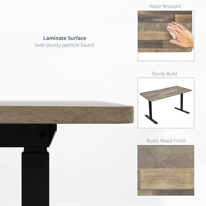 VIVO Reclaimed Wood 60 x 24 inch Universal Solid One-Piece Table Top for Standard and Sit to Stand Height Adjustable Home and Office Desk Frames, DESK-TOP60P